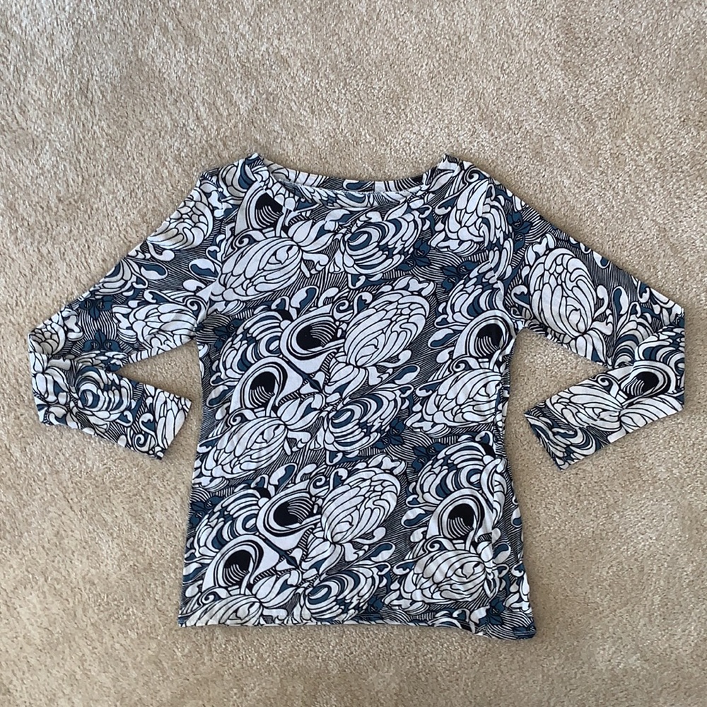 Mossimo Long Sleeve Scoop Neck Top, Size Large